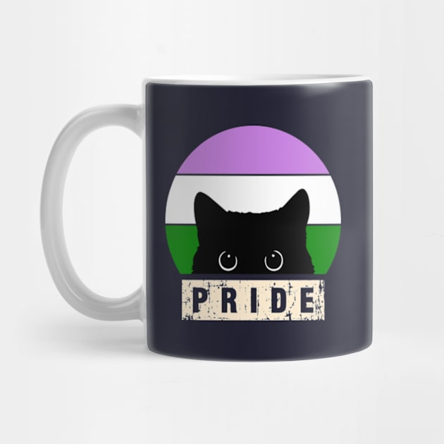 Genderqueer Cat Pride Design Genderqueer Flag Colors by Designs by Romeo